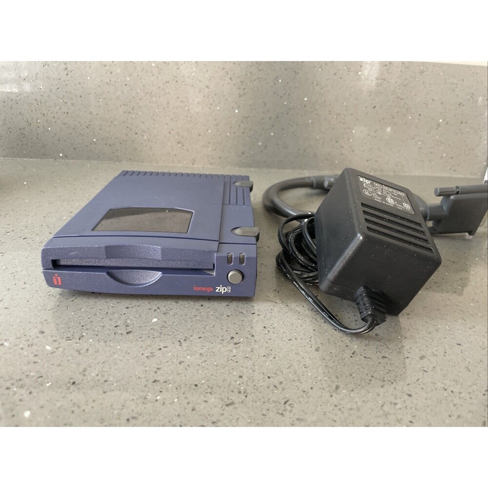 Iomega Zip 100 Z100S2 External Drive SCSI w/ Power Supply Cable turns on